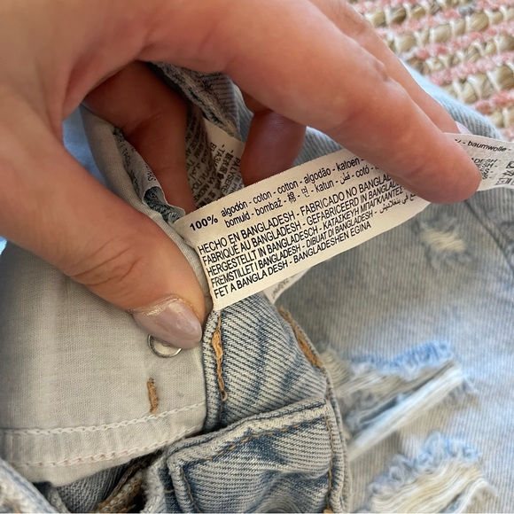 Zara Distressed High Rise Shorts - Picture 7 of 11